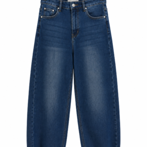 Pantalón Bombacho Denim Oscuro