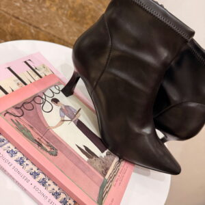 Botines efecto Polipiel Negros