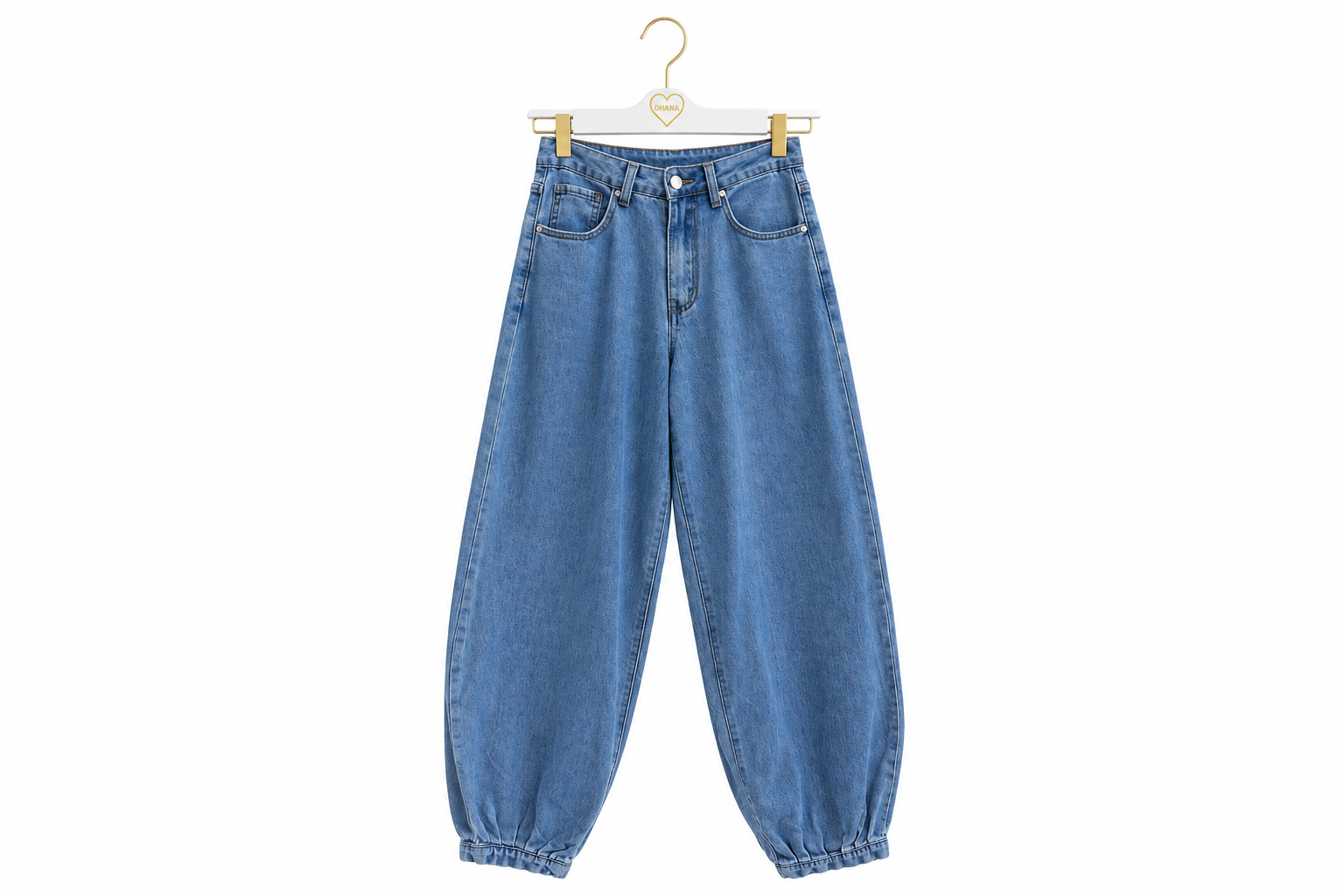 Pantalón Bombacho Denim Claro